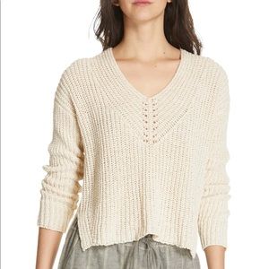 Eileen Fisher Organic Cotton Blend Ivory Sweater